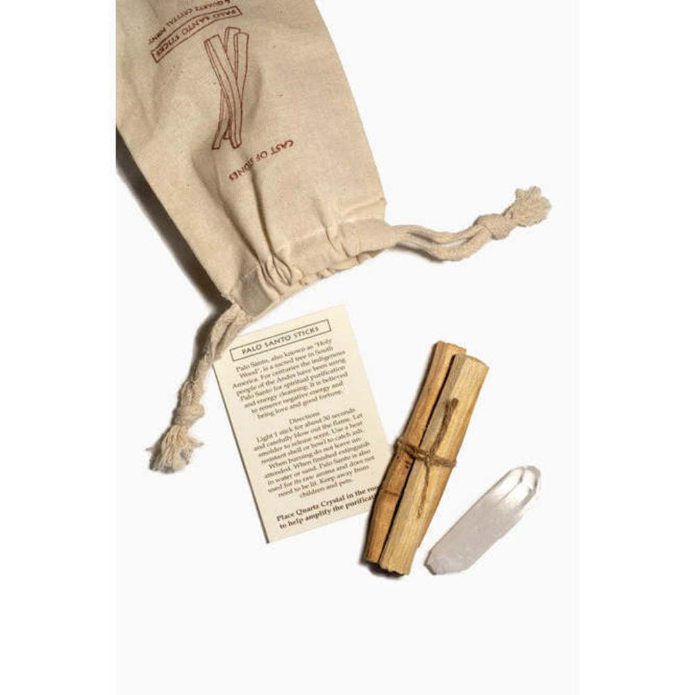 Cast of Stones Palo Santo Sticks and Crystal Pouch-One Size